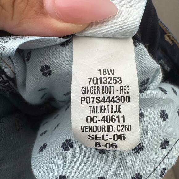 Lucky Brand Ginger Boot Jeans 18W Dark Wash Stretch Denim Mid Rise Bootcut - Picture 9 of 14